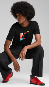 Puma scuderia Ferrari HP race big shield tee in black - Model Shot 03