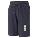 Puma alpha shorts in blue - Front View