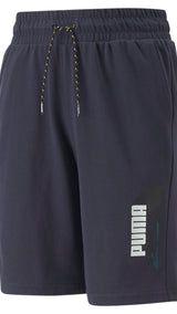 Puma alpha shorts in blue - Front View