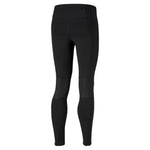 Puma long men's running tights in black - Back View
