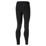 Puma long men's running tights in black - Back View