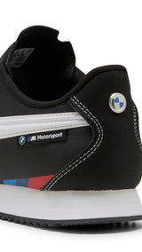 Puma BMW M motorsport roma stradale sneakers in black and white - Back View