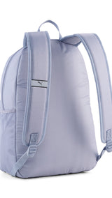 PUMA phase backpack in gray sky — back view