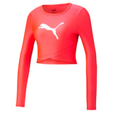 Puma modern sports long sleeve tee in black - Front View