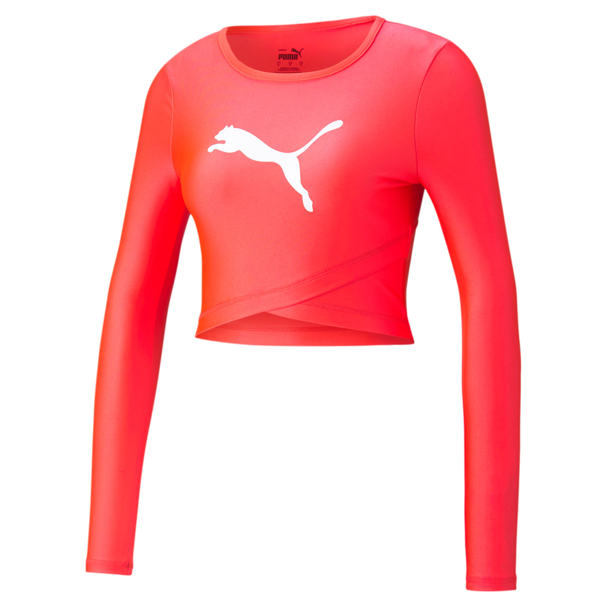 Puma modern sports long sleeve tee in black - Front View