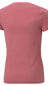 Puma essentials+ logo tee in purple - Back View