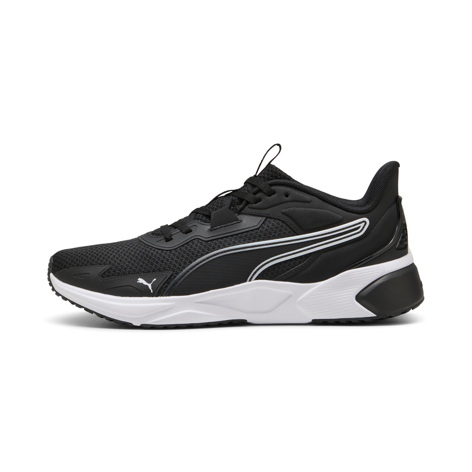 PUMA disperse XT 4 training shoes in black and white — side view 1