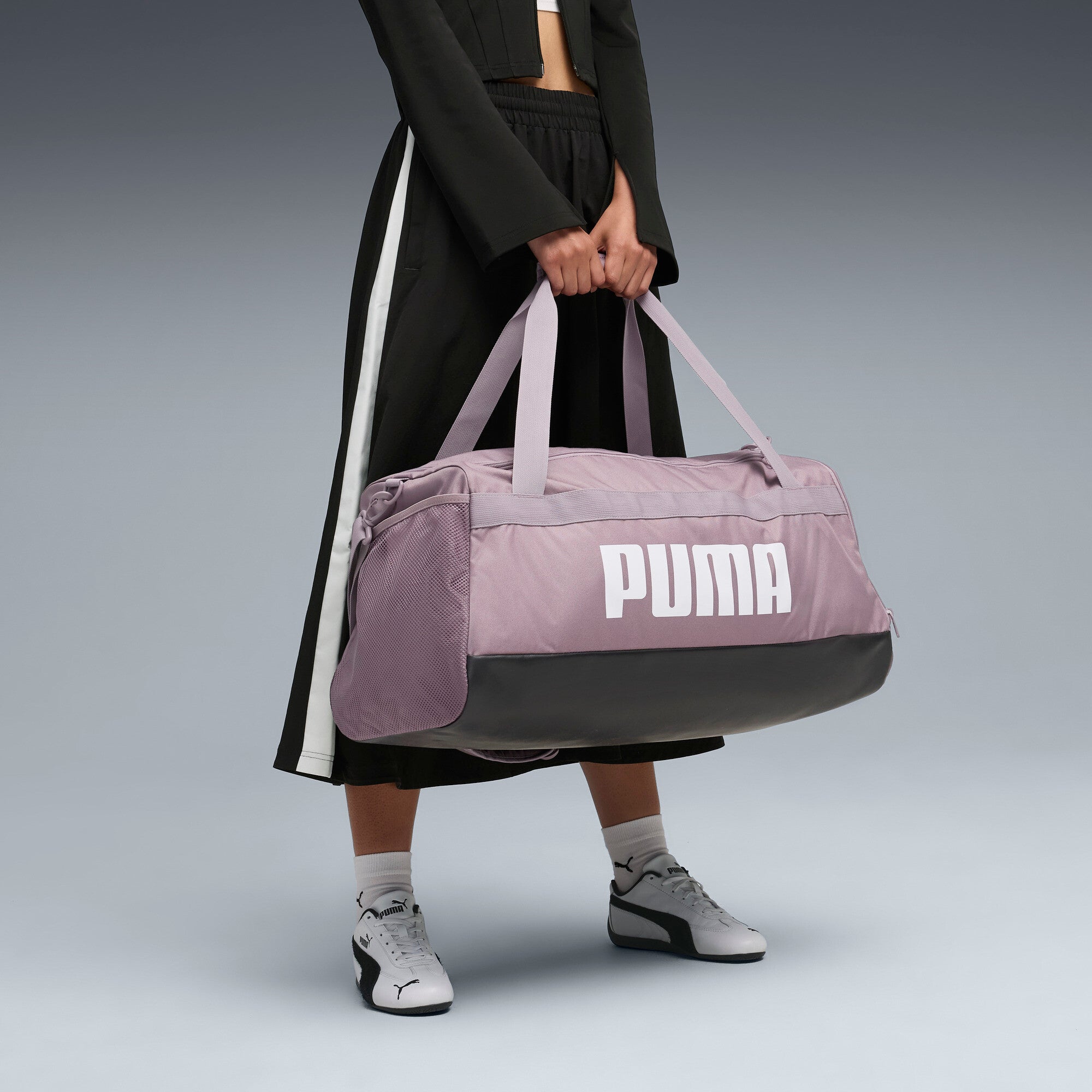 PUMA Challenger 58L medium sports bag in new navy - plum jam