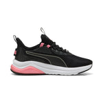 Puma amplifier sneakers in black and passionfruit - Side View 03
