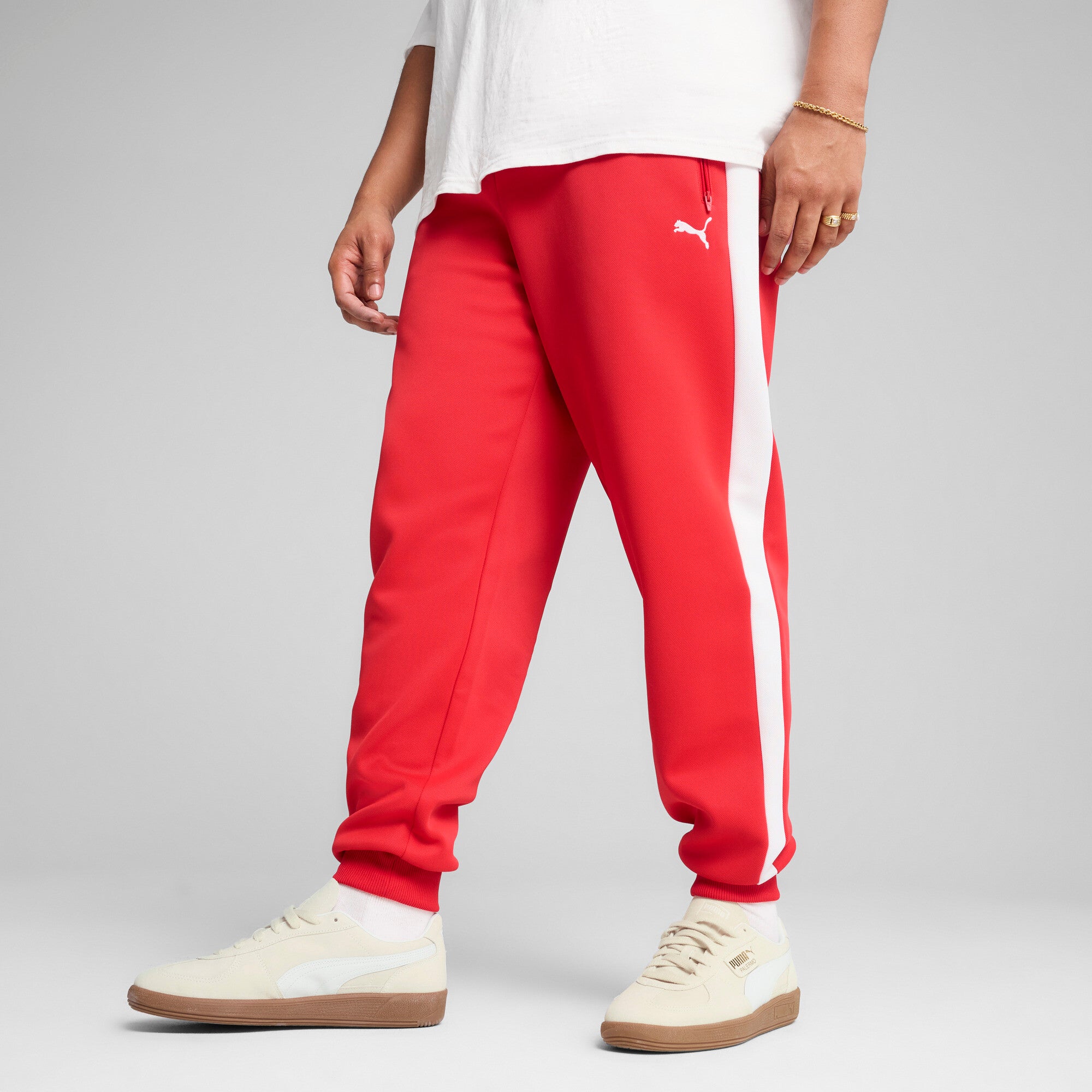 Puma T7 always on track pants in brown - Model Shot 03
