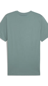 Puma essentials logo lab tee in green moon - Back View
