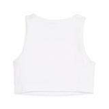 Puma cross the line 3.0 crop top in white - Back View
