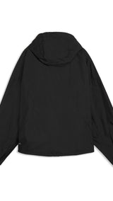 PUMA PUMATECH sense oversized windbreaker women in black — back view