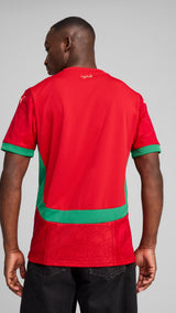 PUMA Morocco 2025 home jersey in red and archive green - Model Shot 04
