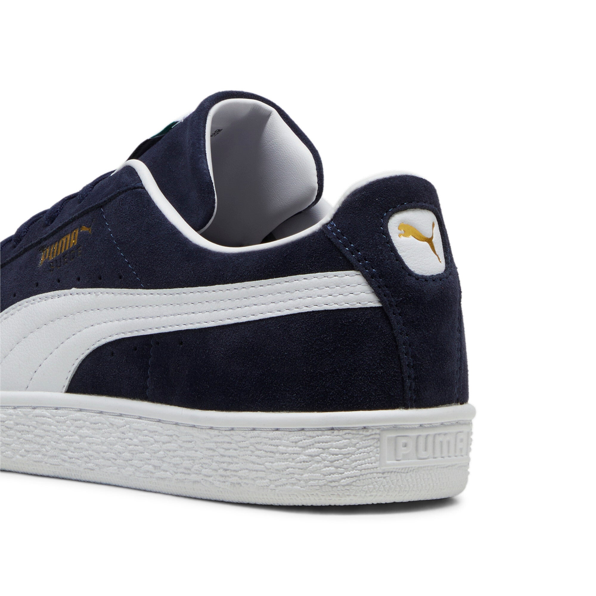 Puma suede classic sneakers in navy and white - Back View