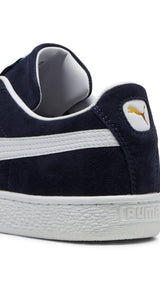 Puma suede classic sneakers in navy and white - Back View