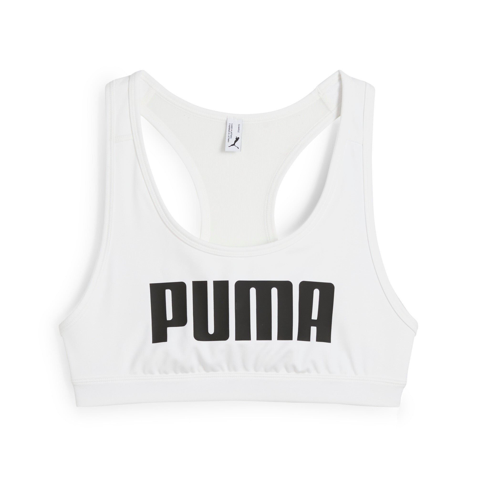 Puma 4keeps bra in white and black - Front View