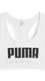 Puma 4keeps bra in white and black - Front View