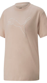 Puma her women's tee in pink - Front View
