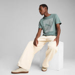 Puma graphics puma wording tee in green moon - Model Shot 03