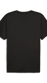 PUMA TAD ESSENTIALS solid cat tee men (525921) in black — back view