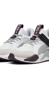 Puma Mercedes-AMG Petronas F1® RS-X textile sneakers in white and midnight plum - Front View