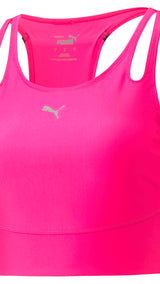 Puma running run ultraform cropped tank top in pink - Front View