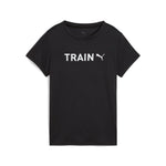 Puma graphics puma training tee in black - Front View