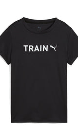 Puma graphics puma training tee in black - Front View