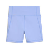PUMA train all day essentials 5" high-waist shorts women in intense lavender — back view