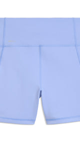 PUMA train all day essentials 5" high-waist shorts women in intense lavender — back view