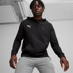 Puma teamGOAL casuals football hoodie in black and white - Model Shot 01