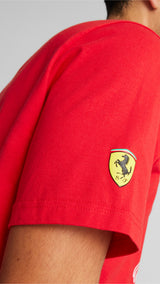 Puma scuderia ferrari race big shield tonal tee men in black - Model Shot 03