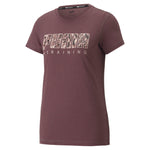 Puma training performance logo tee in purple - Front View