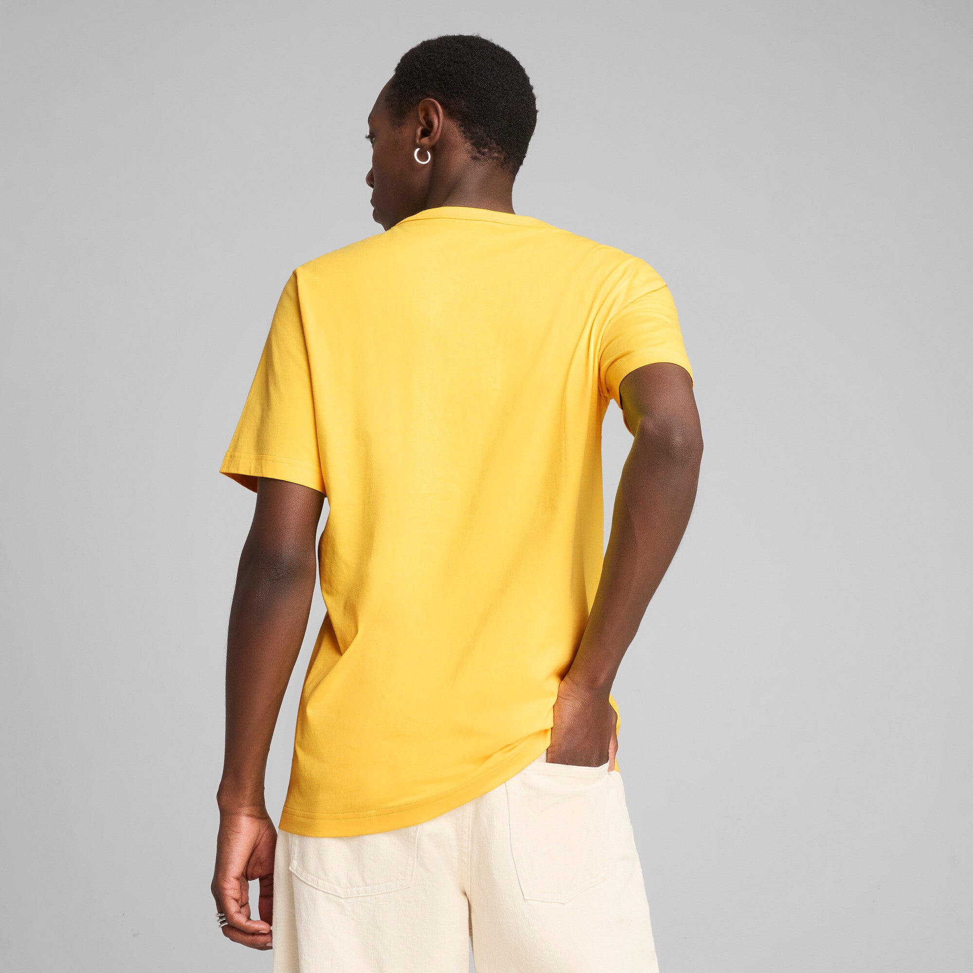 Puma class graphic tee in sunny yellow - Model Shot 02