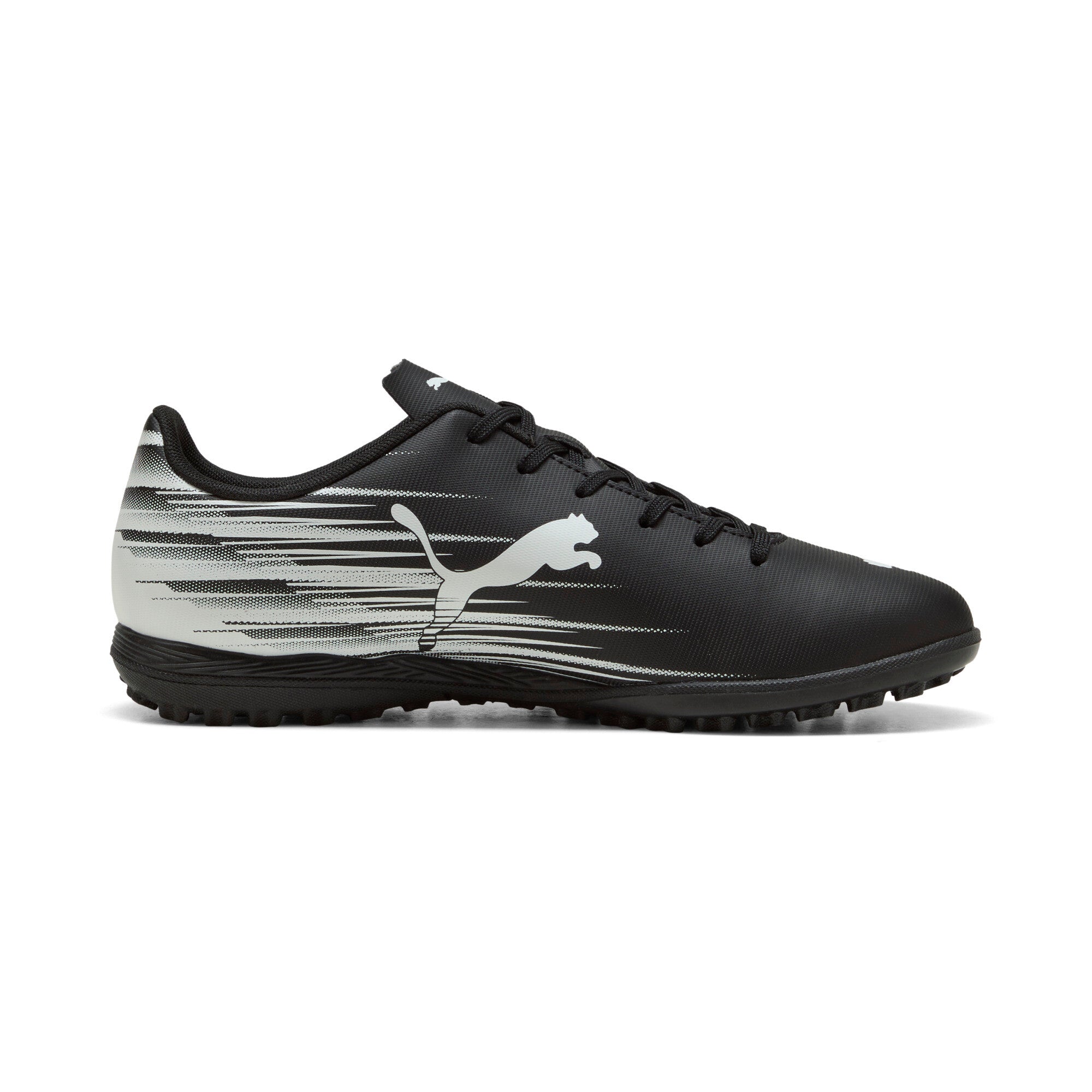 PUMA ATTACANTO II TT football boots men in black and white — side view 3