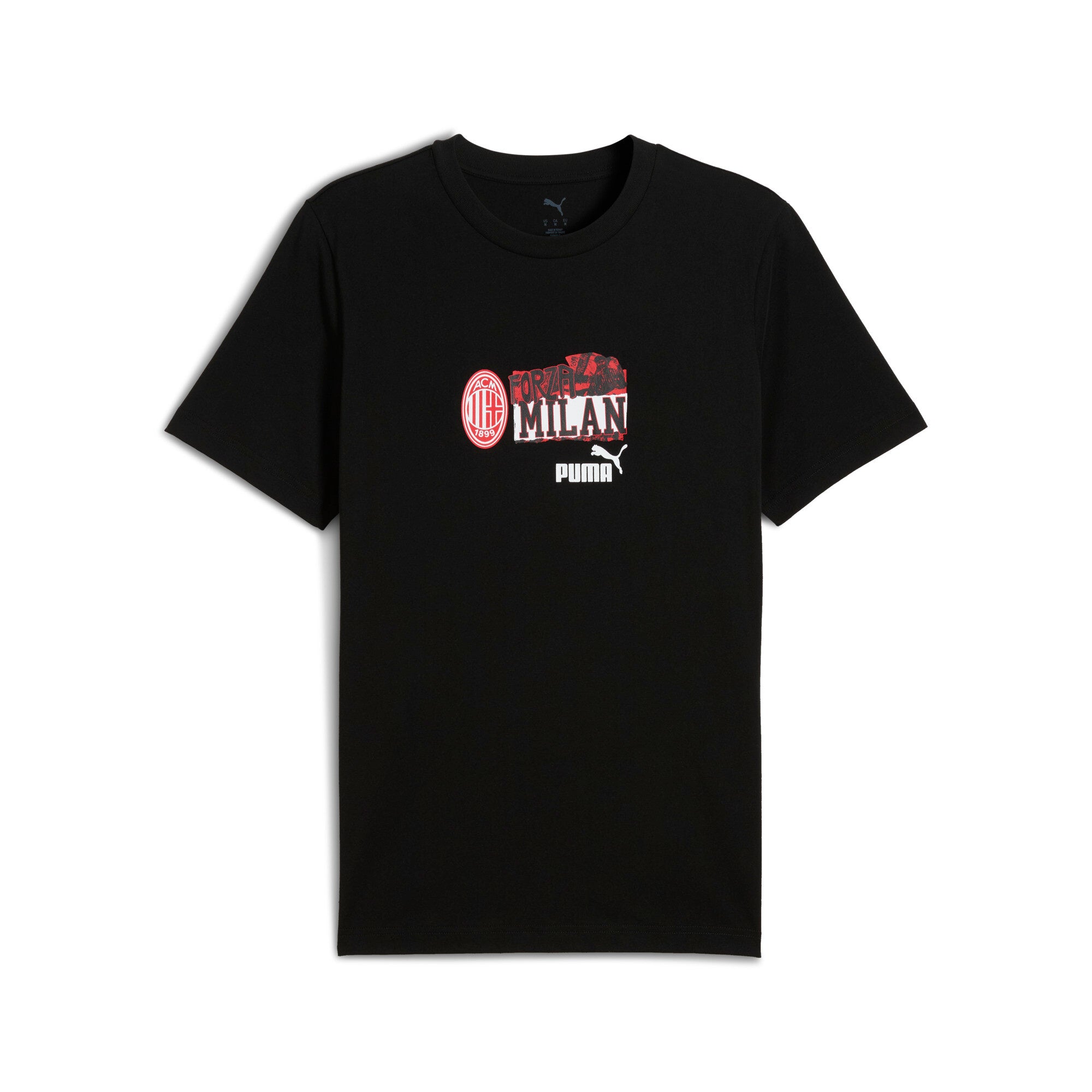 Puma football AC Milan ftblNRGY tee in black - Front View