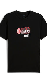 Puma football AC Milan ftblNRGY tee in black - Front View