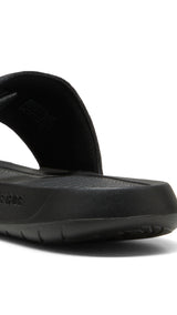 Puma royalcat comfort 2 slides in black and cool dark gray - Back View