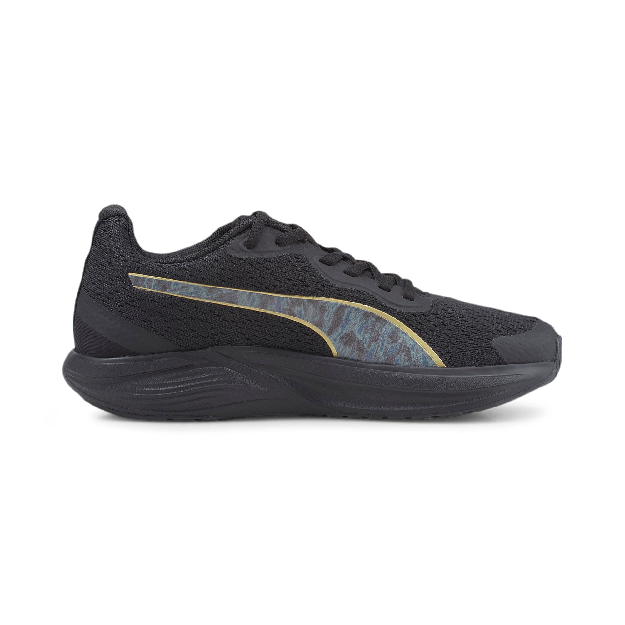 Puma running feline profoam safari glam shoes in black - Side View 03