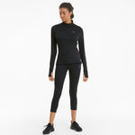 Puma favourite women's 3/4 running leggings in black - Model Shot 03