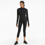Puma favourite women's 3/4 running leggings in black - Model Shot 03