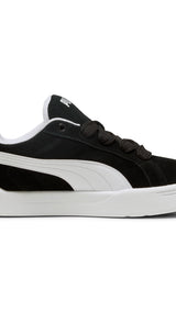 Puma park lifestyle easy suede sneakers in black and white - Side View 03