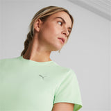 Puma run favourite heather running tee women in black - Model Shot 02