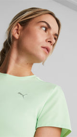 Puma run favourite heather running tee women in black - Model Shot 02