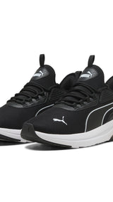 Puma amplifier sneakers in black and white - Front View