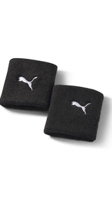 PUMA essential core terrycloth wristband in black