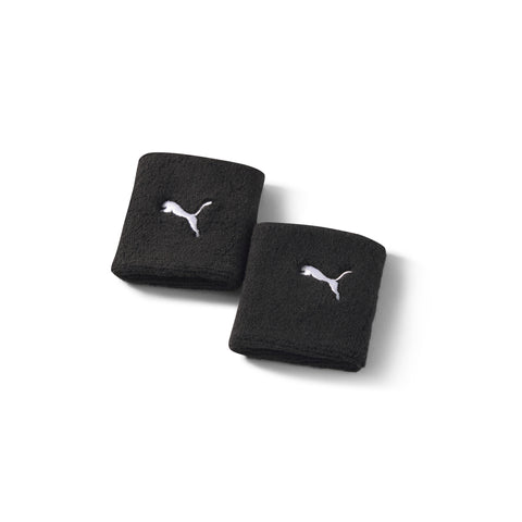 PUMA essential core terrycloth wristband in black
