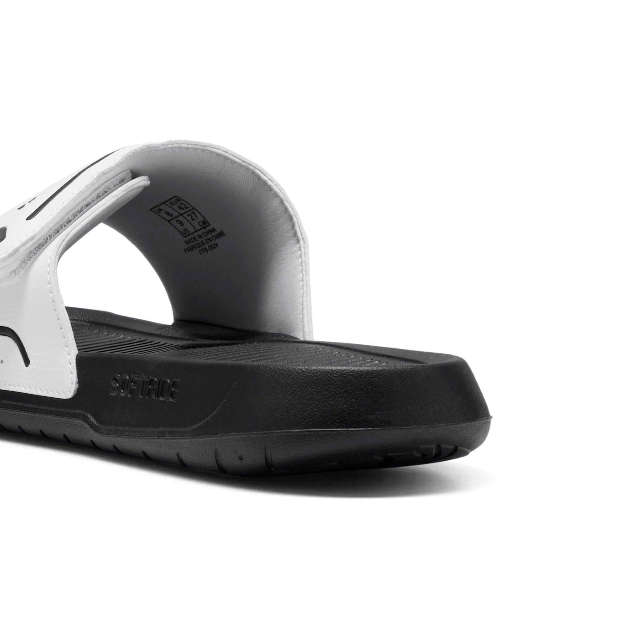 Puma royalcat comfort 2 slides in white and black - Back View