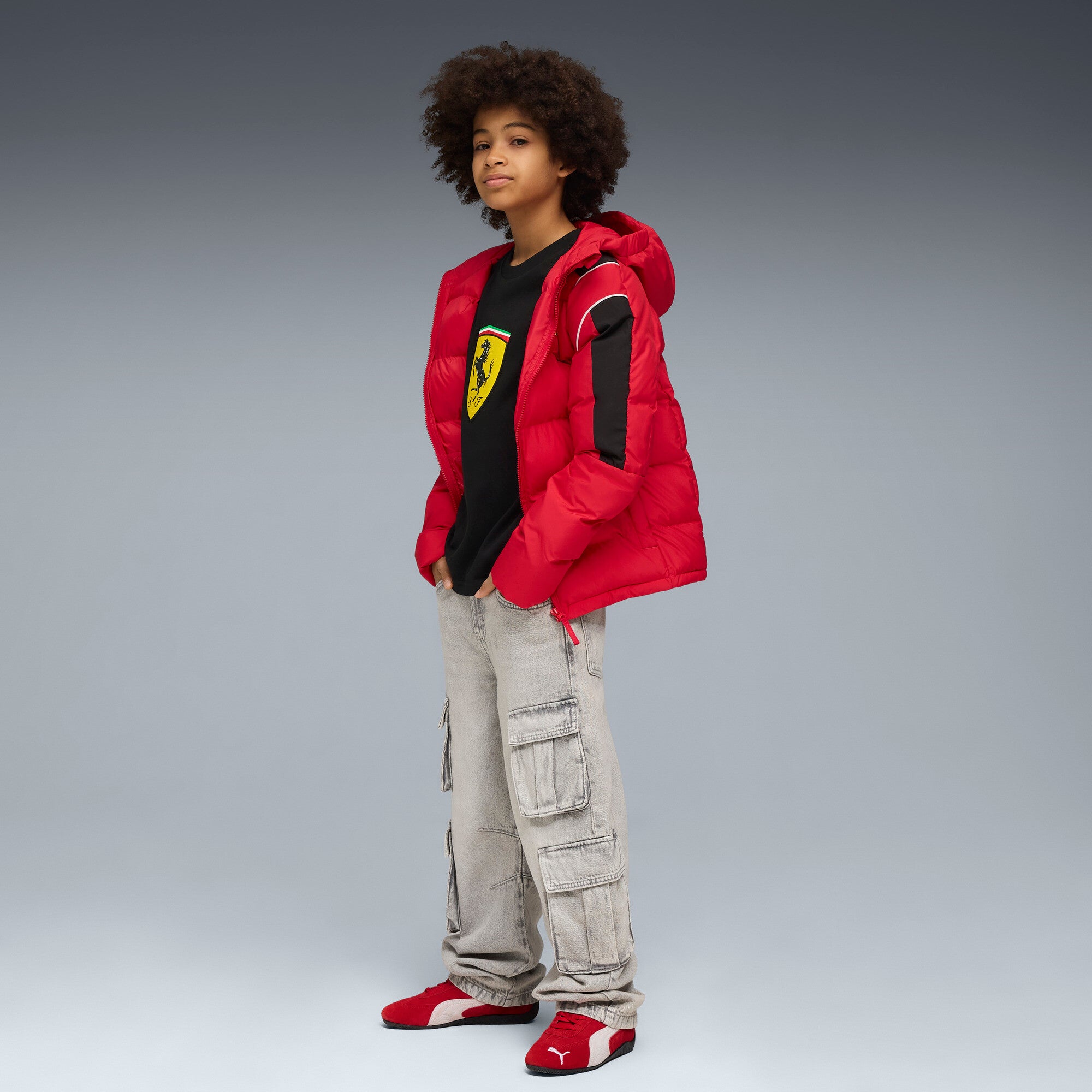 PUMA Scuderia Ferrari sportswear coloured big shield tee - black